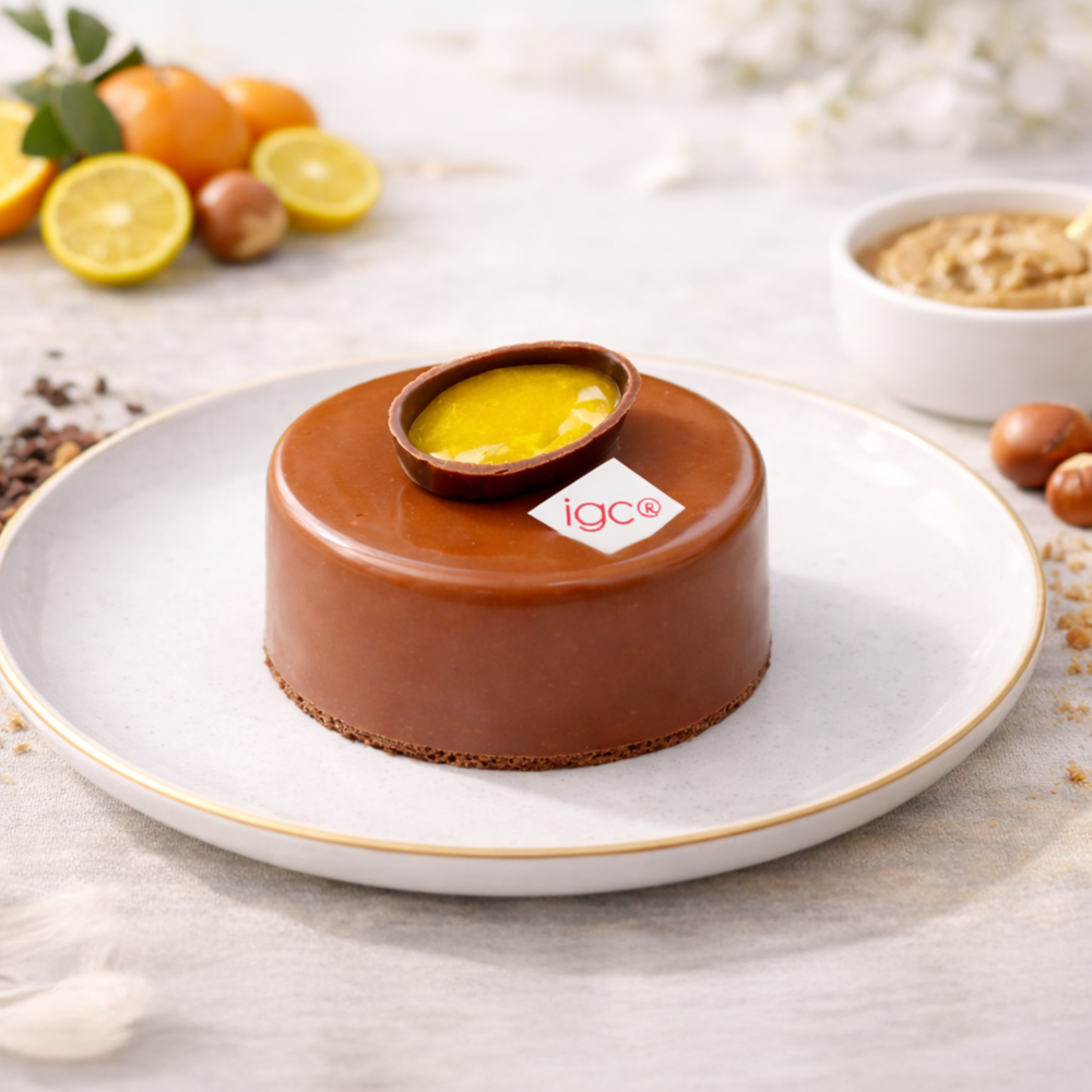 Entremets de Pâques Noisette Agrumes